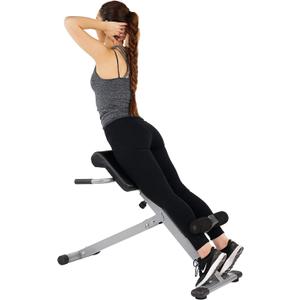 Sunny Health & Fitness Foldable Hyperextension Roman Chair w/Back Extension, Home Gym Sit Up Bench for Glute & Ab Workouts, Optional Adjustment Incline & Multi-Function Heavy-Duty Exercise Equipment