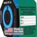 AccuformNMC 250 Scaffolding Tags by-The-Roll, Scaffold Permit - Complete Scaffold, US Made OSHA Compliant Scaffold Tags, Waterproof PF-Cardstock, Resists Tears, 6.25"x3", TAR733