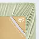 Queen Size Tencel Lyocell Cooling Sheets, Silky Soft Sheet Set with 16 Inch Deep Pocket, Breathable Eucalyptus Bedding for Hot Sleepers, Sage Green