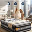 OhGeni 22" Raised Air Mattress Queen with Built in Pump, Inflatable Blow Up Mattress, Upgraded Surface Portable Bed for Home, Camping, Colchone Inflable, Ideal Sleep Solution for Guests, 800lbs