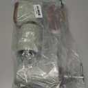 Elegant Bathroom Accessories Set 4 PCS Ceramic and Wood Bathroom Accessory Set Soap Dispenser Toothbrush Holder Tumbler Soap Dish Easy to Clean Quatrefoil Pattern Green