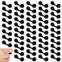 50 Pieces Nose Filters for Spray Tanning, Elera Disposable Plugs Supplies for Spray Tanning Nose Protection Allergen Blocker (Black)