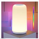 Touch Bedside Table Lamp, [Sleek Design & RGB Mode] 3 Way Dimmable Small Lamp for Bedroom, LED Lamp with Warm White Lights, Multi-Color Smart Nightstand Lamp for for Living Room Home Gifts