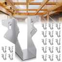 20 Pcs 2x4 Joist Hangers for Wood,20 Gauge Metal Face Mount Joist Hanger, Lu24 Joist Hangers Galvanized, Hurricane Ties for Rafter, Rafter Brackets 2x4 for Deck,Floor,Roof Overhang and Ceiling Joist