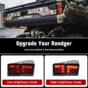 UTV Tail Lights for Ranger 1000 XP, LED Rear Brake Stop Taillights for Polaris Ranger 1000 XP / 1000 / Crew /2018-2022, 2PCS, Replace OEM # 2413766, Smoke