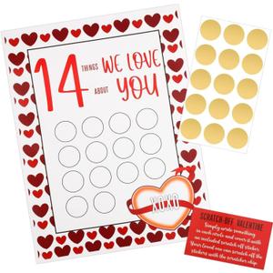 9 x 14 Things I Love About You Scratch Off Cards, 14 Things I Love About You Scratch Off Cards,Advent Calendar for Him Her Husband Wife Girlfriend Boyfriend (B-We Love)