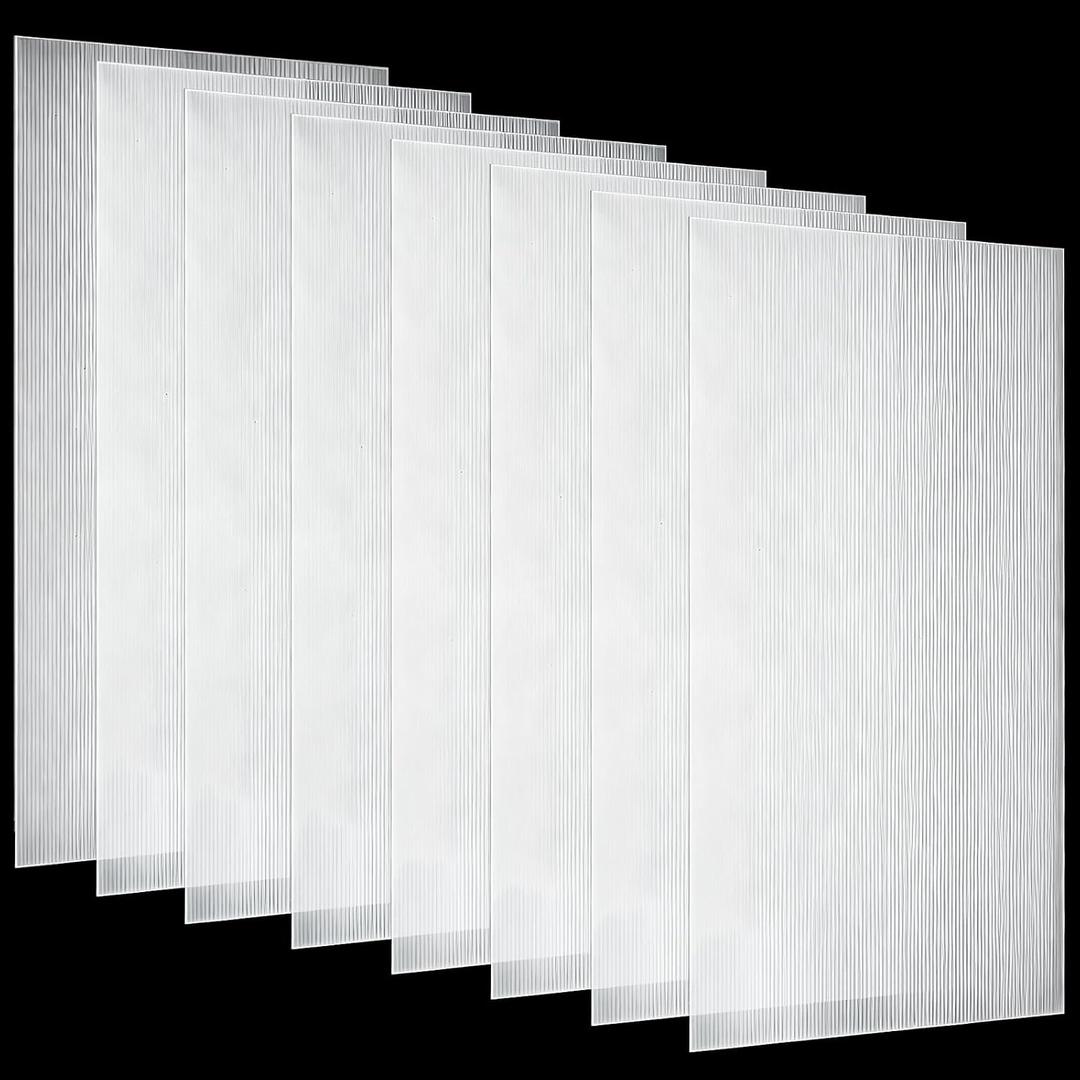 Pushglossy 23.75" x 47.75" x 0.2" Fluorescent Light Covers Classroom Office Diffuser Panels for 2x4ft Drop Ceiling Light Fixture Polycarbonate Replacement Cover for Hospitals Home(8 Pack,Clear)