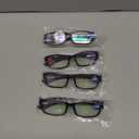 Reading Glasses Men 4 Pairs Ultra Light TR90 Sports Style Blue Light Blocking Readers+2.0