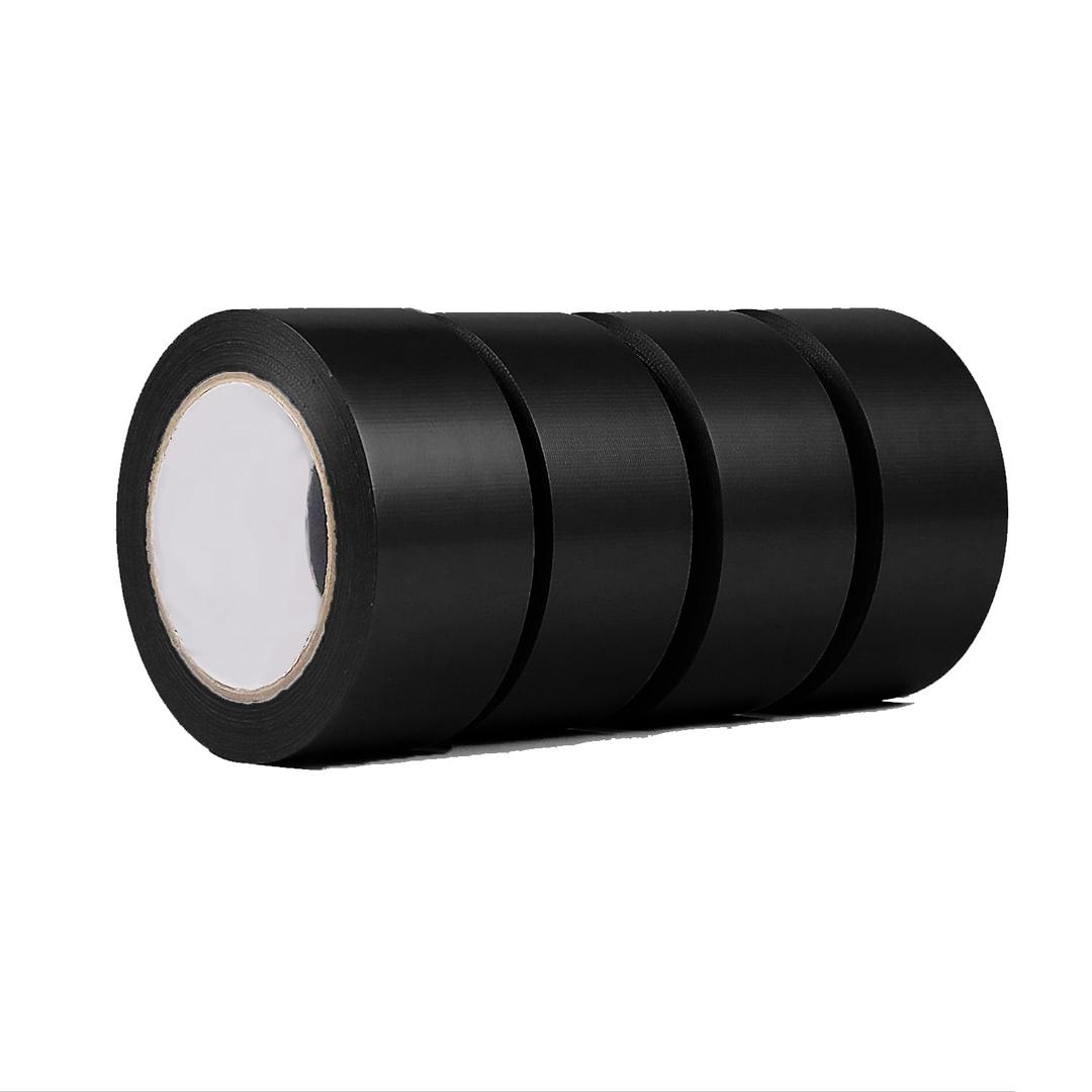 4-Pack Black Heavy Duty Duct Tape, 2 inches x 30 Yards, Waterproof,Flexible, No Residue,Tear by Hand,Strong Black Gaffers Tape