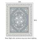 SOULFUL Medium Pile 8x10 Rugs for Living Room - Cozy Soft Underfoot Large Area Rug - Greige Boho Floral - Washable Non-Slip - Perfect for Bedroom Kids Room Under Dining Table Office