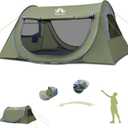 Night Cat Pop-up Camping Tent: 2 Person Tent Waterproof Instant Easy Setup Tunnel Tent