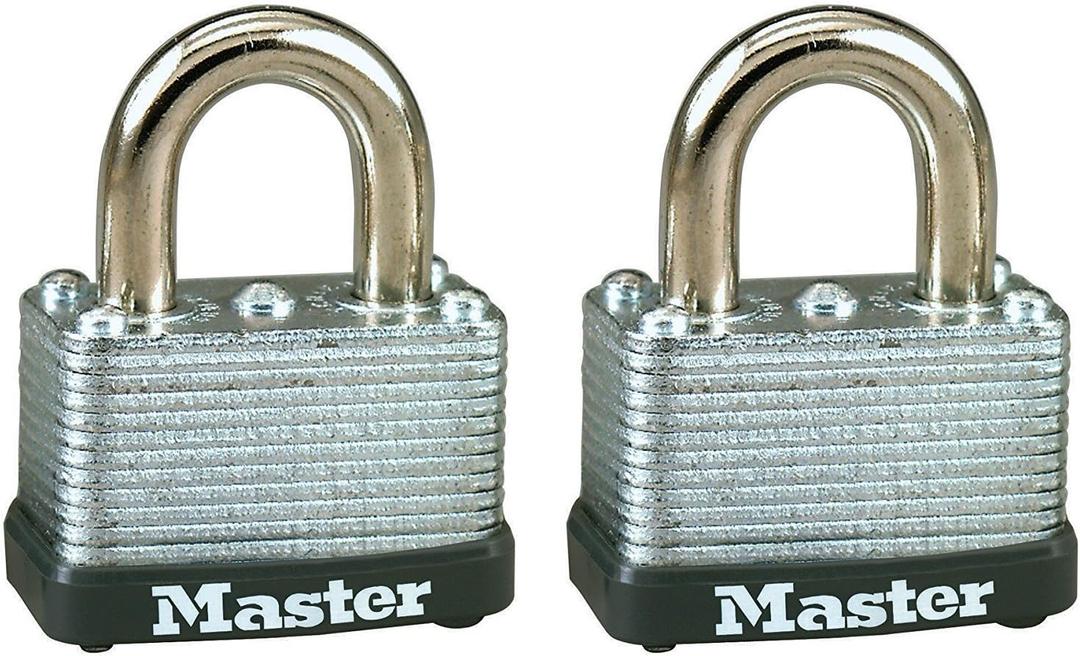 Master Lock 22T 1-1/2" No. 22 Warded Laminated Padlocks, 2 Pack