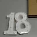 18th Birthday Decorations for Girls Boys, LED Marquee Letter Lights, 18 Light Up Numbers, Number Blocks Birthday Gifts Party Decorations, Warm White Small Marquee 18 Sign for Anniversary Decorations