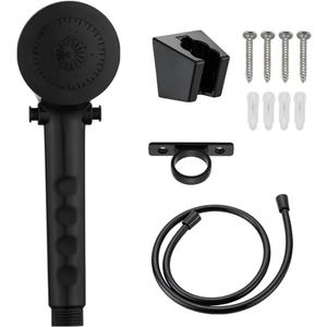 RV Shower Head with Hose - Non-Metallic Outdoor RV Shower Kits Replacement with Pause Function for RVs, Fifth Wheels, Motor Homes, Travel Trailers, Campers, Boats (Black)