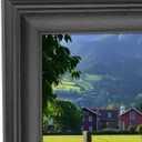 16x33 Picture Frame Solid Wood Black,Suitable for Panoramic Photo/Posters/Painting/Group Photo/Puzzle (A23B1633)