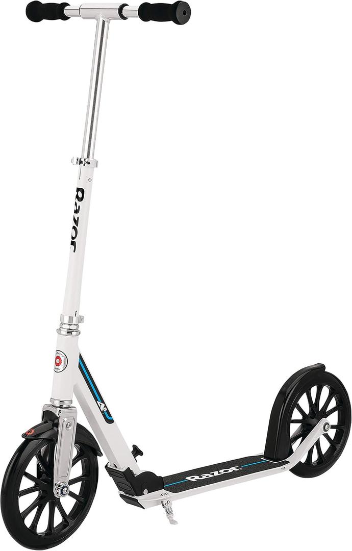 Razor A6 Kick Scooter for Kids Ages 8+ - Extra-Tall Handlebars & Longer Deck, 10" Urethane Wheels, Aluminum Frame, Anti-Rattle Technology, for Riders Up to 220 lbs