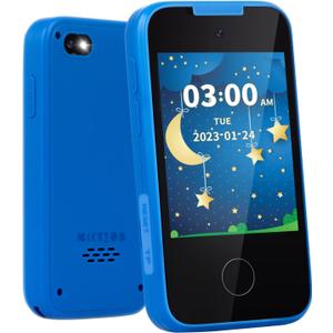 Kids Smart Phone for Girls, Kids Toys Cell Phone 2.8" Touchscreen Toddler Learning Play Toy Phone with Dual Camera, Game, Music Player, 8GB Card Birthday Gifts for Girls Boy Age 4-12 (Blue)