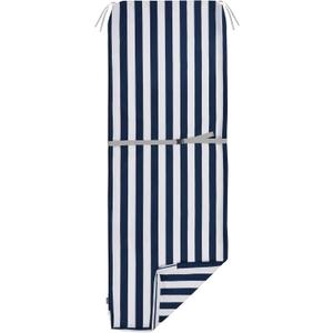 NettyPro Outdoor Patio Chaise Lounge Chair Cushion Covers with Zipper and Tie, Water Repellent UV Resistant, 80 x 26 x 3 Inch, Replacement Cover Only, Stripes Navy Blue and White