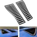 HECASA Steel Hood Louver Inserts Hood Scoop Compatible with 1985-1990 Chevy Chevrolet Camaro Z28 IROC-Z IROC Vented Heat Extractor Steel Black Powder Coated