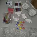 60 Pcs Plaster Painting Fairy Art Party Favors for Kids DIY Statues Craft Butterfly Insect Activities Birthday Supplies with Magnet Brushes Palette Organza Bag Gifts (Dinosaur)