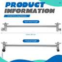16 Inch Extra Long Shower Head Extension Arm, Adjustable Solid Stainless Steel Chrome Shower Arm Extension with Locking Set Screw, Angle Height Adjustable, G1/2 Universal Connector Compatible
