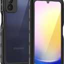 Lanhiem for Samsung Galaxy A25 5G Phone Case, IP68 Waterproof Dustproof, Built-in Screen Protector, Rugged Full Body Shockproof Protective Cover for Samsung A25 5G /4G 6.5", Black/Clear