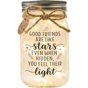 SOLMAY Friendship Gifts for Women, Mothers Day Gifts for Friends, Unique Best Friend Birthday Gift for Women, Sentimental Mason Star Jar, Bestie Birthday Gift Ideas