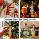 Beer Ornaments 2025, 2 Layers Wooden Christmas Tree Ornaments, for Beer Drinkers, Beer Christmas Ornament for Christmas Tree Decorations, Beer Lovers Gifts for Men Women