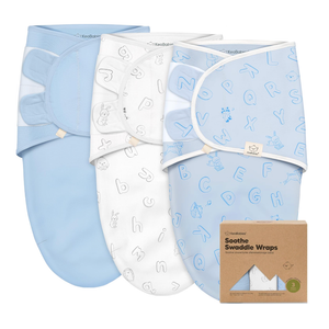 3Pack Organic Baby Swaddle Sleep Sacks  Swaddles for Newborns, Infant 03 Months, Baby Girls, Boys, Soft & Snug Newborn Sleep Sack, Nursery Swaddling Blankets (Bunnies, XS)