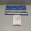 16 inch Drawer Slides 4 Pairs (8pcs) Full Extension Ball Bearing Drawer Rails Side Mount 3 fold Metal Dresser Runners for File Cabinet Trash Can Kitchen Wardrobe Glides 16" Silver 100 LB Capacity