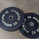 2-Inch Olympic Bumper Plates, Perfect Weight Plates for Weightlifting and Strength Training, Multiple Weights