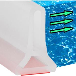 Hi-Na 3ft Collapsible Shower Threshold Water Dam Water Barrier for Shower and Water Stopper Keeps Water Inside Water Threshold for Wet and Dry Separation (3ft, Clear)