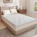 OhGeni 3 Inch Cooling Full Size Gel Memory Foam Mattress Topper Pad,Soft Bed Cover with Anti-Slip Base & Zipper,Fits 6"-19" Mattresses with Straps,Extra Comfort for Sleep &Back Pain Relief