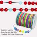 2 x Colorful Elastic String, Total 100M, 1MM Stretchy Bracelet String Bead Cord for Bracelets, Sewing, Necklace, Jewelry Making and Crafts.