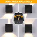 4-Pack Outdoor Wall Lights Exterior/Interior. 4.33''Square Modern LED Wall Sconce,Up Down Lights Outdoor IP65 Exterior Light Fixtures.15W Warm Light 3000K Aluminum Outdoor Wall Lighting Fixtures.