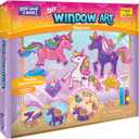 Imagimake Window Art Unicorn | Stained Glass Kit | Unicorn Girls Toys Age 6-8 | 6 Year Old Girl Birthday Gift | Art and Crafts for Girls 8-12 | DIY Suncatcher Kit for 5,6,7,8,9,10,11,12 Year Old Kids