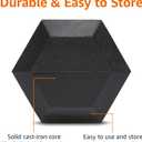 Amazon Basics Rubber Hex Dumbbell Weight with Comfortable Grip, Hexagon-Shape Prevents Rolling, Cast-Iron Core for Home Gym Workouts, 25 Pounds, Single, Black