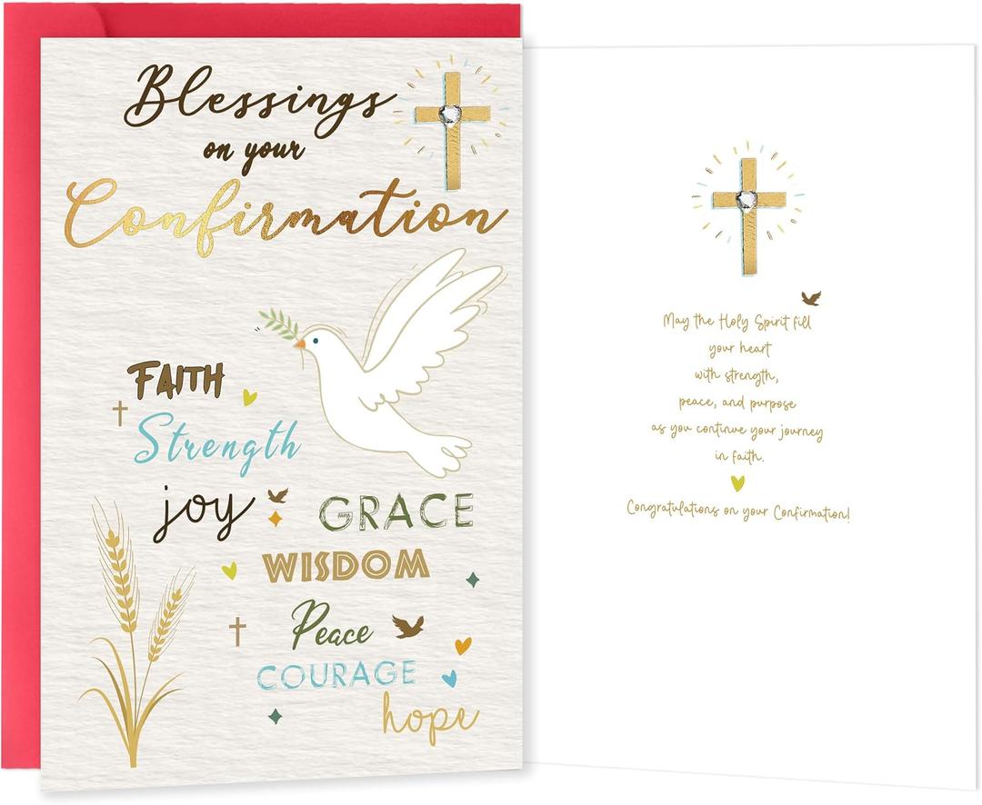 19 x Beixian Confirmation Gifts for Teen Girls Boys, First Communion Card Gift for Him Her, Religious Card, Religious Gifts for Women Men