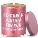 Valentines Day Gifts for Her Scented Candle: Birthday Gifts for Women Mom Girlfriend Wife Sister Galentines Mothers Day Christmas Stocking Stuffers White Elephant Anniversary Friendship Funny Gift (Rose Gold)