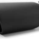 Richeer 4 to 5 inch Exhaust Tip, 4" inlet 5" Outlet 12" Overall Length Stainless Steel Exhaust Tip Black Powder Coated Finish Universal for Vehicles with 4" O.D. Exhaust Tailpipe, Rolled Edge, Bolt on