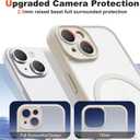 Compatible with iPhone 15 Plus Case 6.7" [Compatible with Mag-Safe][Full Camera Protection] Magnetic Matte Translucent Phone Case for iPhone 15 Plus,White