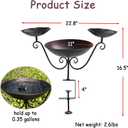 3 in 1 Railing Bird Feeder and Bath Deck Mounted, Detachable Birdbaths for Balcony with Sturdy Metal Clamp for Outdoors Yard Garden Patio