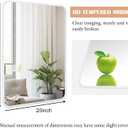 20x30 Inch White Framed Bathroom Mirror for Bathroom, Rectangle Mirrors for Wall with Tempered Glass for Bedroom Living Room or Entryway (Horizontal/Vertical)