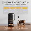 2025 Upgraded Automatic Cat Feeder - 4L Timed Auto Pet Feeder for Cat and Dog with Dry Food Dispenser, 180-day Battery Life, 1-6 Meals Per Day, 1-16 Portion, Desiccant Bag Keeps Food Fresh