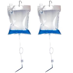 2PCS Extra Large 6500ML Drip Irrigation Bag with 0250ML Per Hour Adjustable Flow, Self Automatic Watering System for Outdoor Gardening Plants and Flowers, Easy to Use