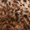 Mengersi Leopard Print Duvet Cover Set Shaggy Fluffy Duvet Cover Set,Cheetah Print Velvet Duvet Cover,Faux Fur Quilt Cover with Pillow Shams,Zipper Closure Queen Size