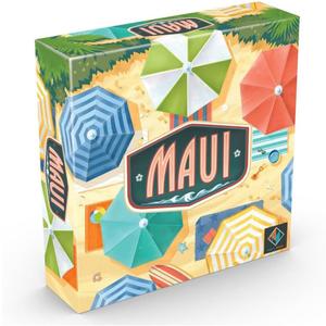 Maui Board Game - Hawaiian Beach Drafting and Tile-Laying Strategy Game, Create Patterns to Earn Points, Clever Risk and Reward Mechanics, Ages 8+, 2-4 Players, 30 Min Playtime, Made by Plan B Games