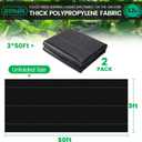 3ftx100ft Weed Barrier Landscape Fabric Heavy Duty, 3.2oz Weed Barrier Fabric, Easy Setup Woven Garden Landscaping Fabric