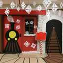 2 x Oudain 20 Pcs Christmas Polar Snowflake Ornaments Large Hanging Cardboard Snowflakes Christmas Winter Party Decorations for Winter Holiday Polar Gifts Xmas Tree Home Wall Ornaments