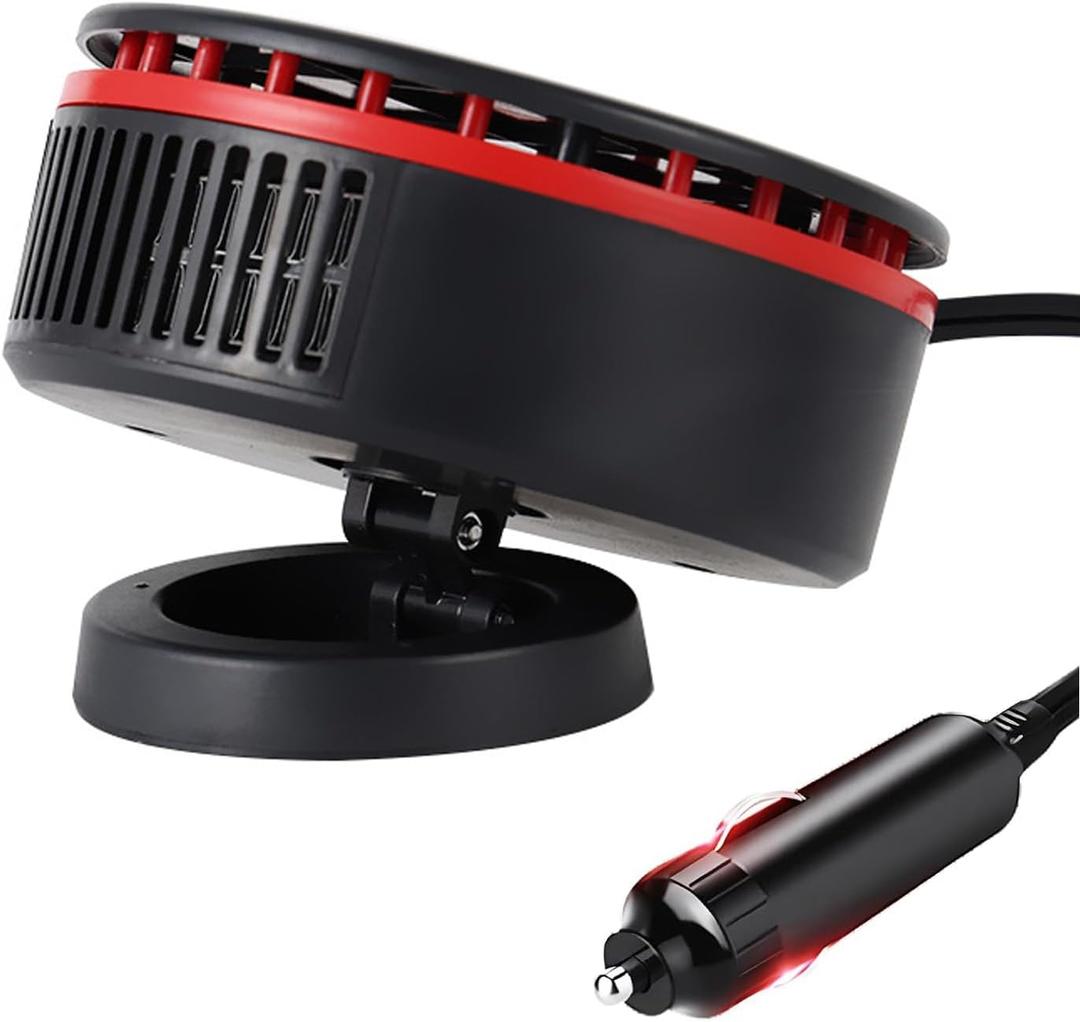 Car Heater, Portable 12V Car Heaters for Vehicle, Fast Heating & Cooling Fan Plug In Car Heater for Windshield Defogger with 360 Rotary Car Heaters for Vehicle, Car, RV, SUV